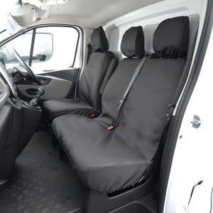 Vauxhall Movano Van 2010-2022 Tailored Seat Covers - Three Front Seats No Folding Middle Seat