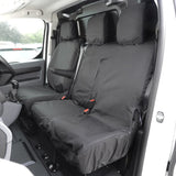 Peugeot Expert Van  2016+ Tailored  Seat Covers - Three Front Seats With Work Tray