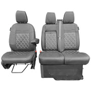 Ford Transit Custom 2013-2024 Leatherette Seat Covers - Three Front Seats