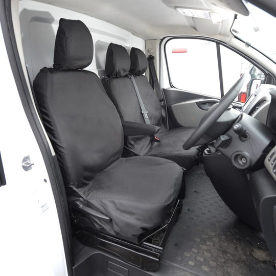 Nissan Interstar Van 2022-2024 Tailored Seat Covers - Three Front Seats No Folding Middle Seat