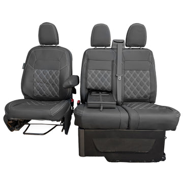 Ford Transit Custom 2024+ Leatherette Seat Covers - Three Front Seats