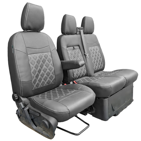 Ford Transit Custom 2024+ Leatherette Seat Covers - Three Front Seats
