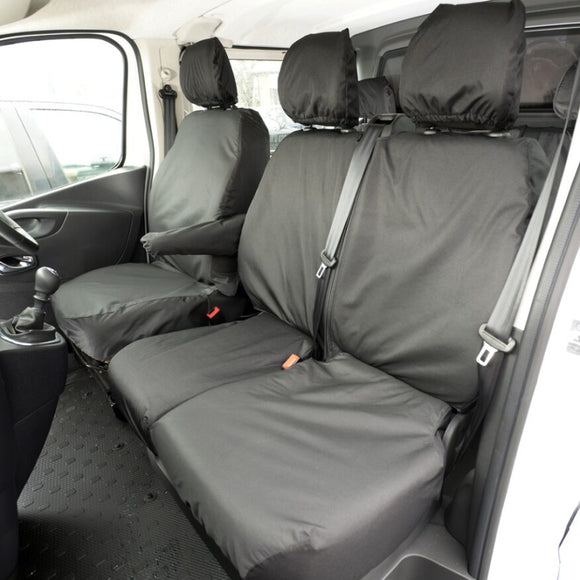 Nissan NV300 Crew Cab Van 2016-2022 Tailored  Seat Covers - Three Front Seats  Three Front Seats With Under Seat Storage