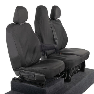 Nissan Interstar Van 2022-2024 Tailored  Seat Covers - Three Front Seats Folding Middle Seat One Piece Passenger Base Seats