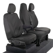 Nissan NV400 Van 2011-2022 Tailored  Seat Covers - Three Front Seats Folding Middle Seat Two Piece Passenger Base
