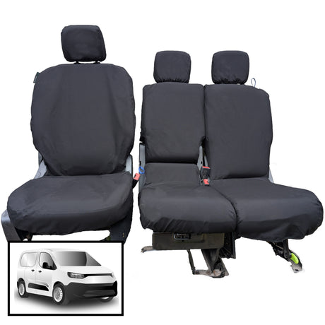 Peugeot Partner 2019+ Tailored  Seat Cover - Three Front Seats