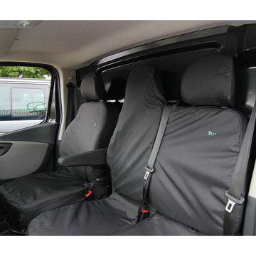 Renault Trafic 2014+ Tailored  Seat Covers - Double Folding Middle Front Seat