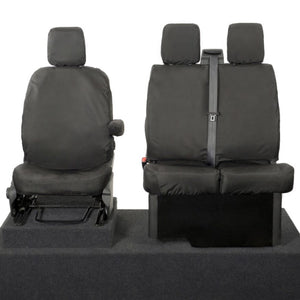 Ford Transit Custom Tourneo 2013-2024 Tailored  Seat Covers - Three Front Seats No Work Tray