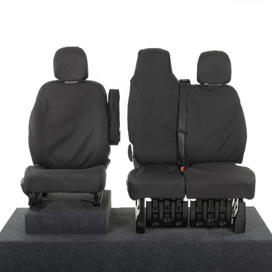 Nissan Interstar Van 2022-2024 Tailored  Seat Covers - Three Front Seats Folding Middle Seat One Piece Passenger Base Seats