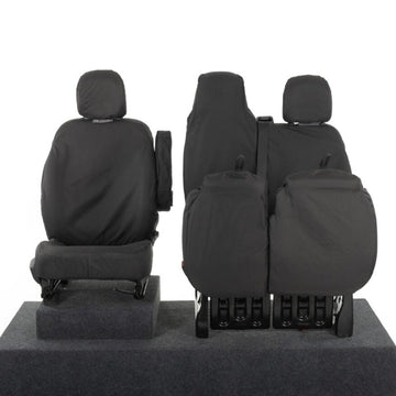 Renault Trafic Van 2014+ Tailored  Seat Covers - Three Front Seats Folding Middle Seat