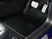 Ford Transit Custom Crew Cab Automatic 5 Seats 2024+ Van Mats // Odourless Deck Plate Off Road Rubber, Black Trim