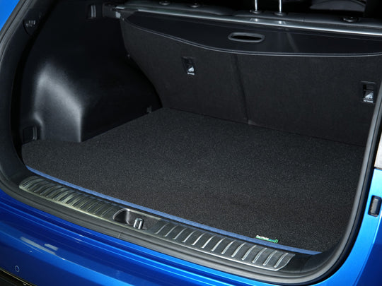 Volkswagen T7 Multi Van 2022+ Van Mats Full Rear Running Rails // Graphite Executive, Dark Blue Trim