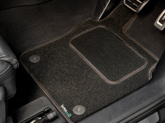 Mercedes Sprinter Kabe Motorhome 2018+ Van Mats (clips spacing 36.5cm) // Black Grand, Black Trim