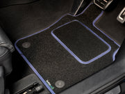 Renault Trafic Van 2014-2022 Van Mats // Black Grand, Blue Trim