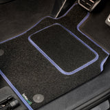 Vauxhall Movano Van 2022+ Van Mats (1 piece) // Black Grand, Blue Trim