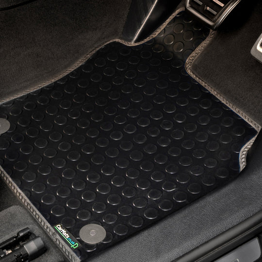 Volkswagen T7 Multi Van 2022+ Van Mats (one piece) // Black Off Road Rubber, Black Trim