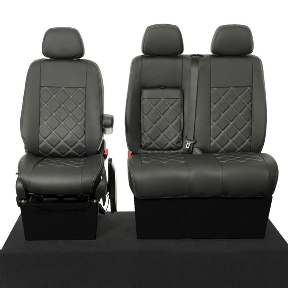 FSW Tailored Van Mat For Mercedes Sprinter & E-Sprinter 2018+ - Black Carpet, Non-Slip, Clips Included
